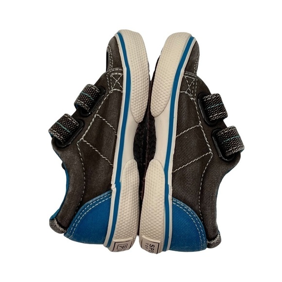 Sperry Top Sider Gray Blue Halyard H&L Boat Shoe Sneakers Size 5 Toddler - Picture 5 of 8